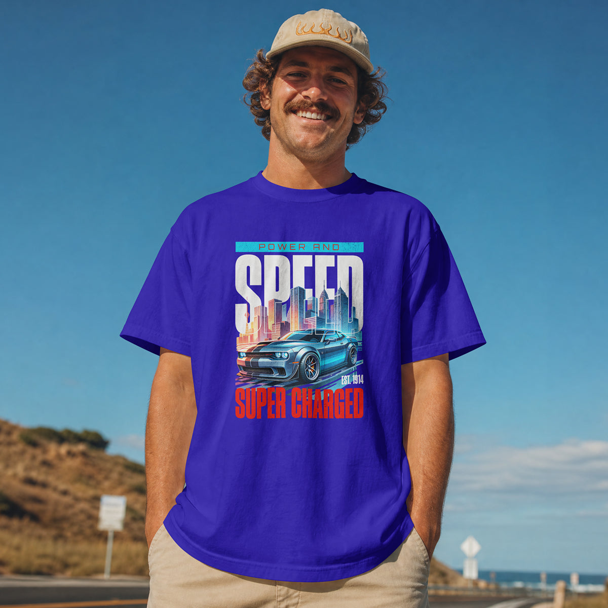 Power And Speed Graphic T-Shirt Tee